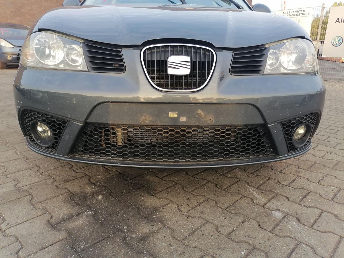 Seat Ibiza 6L original Stoßstange Stossfänger vorn Dunkelgraumetallic LS7Z Facelift Bj.2007